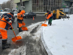 В Пушкино коммунальщики продолжают устранять последствия снегопада