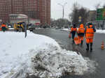 В Пушкино коммунальщики продолжают устранять последствия снегопада